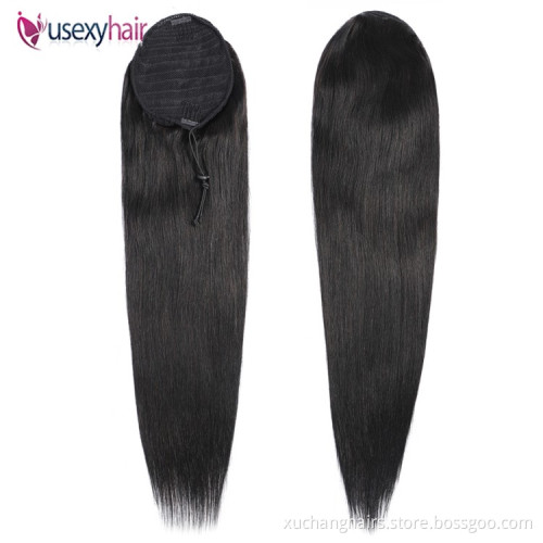 Top Quality Brazilian Ponytail Extensions Human Hair Ponytail Curly Drawstring Ponytails For Black Women